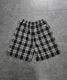 Loose Check Half Pants