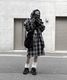 Loose Check Half Pants
