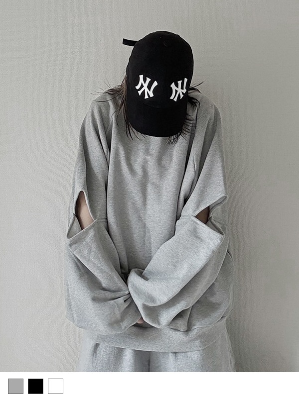 Slit Sleeve Sweat