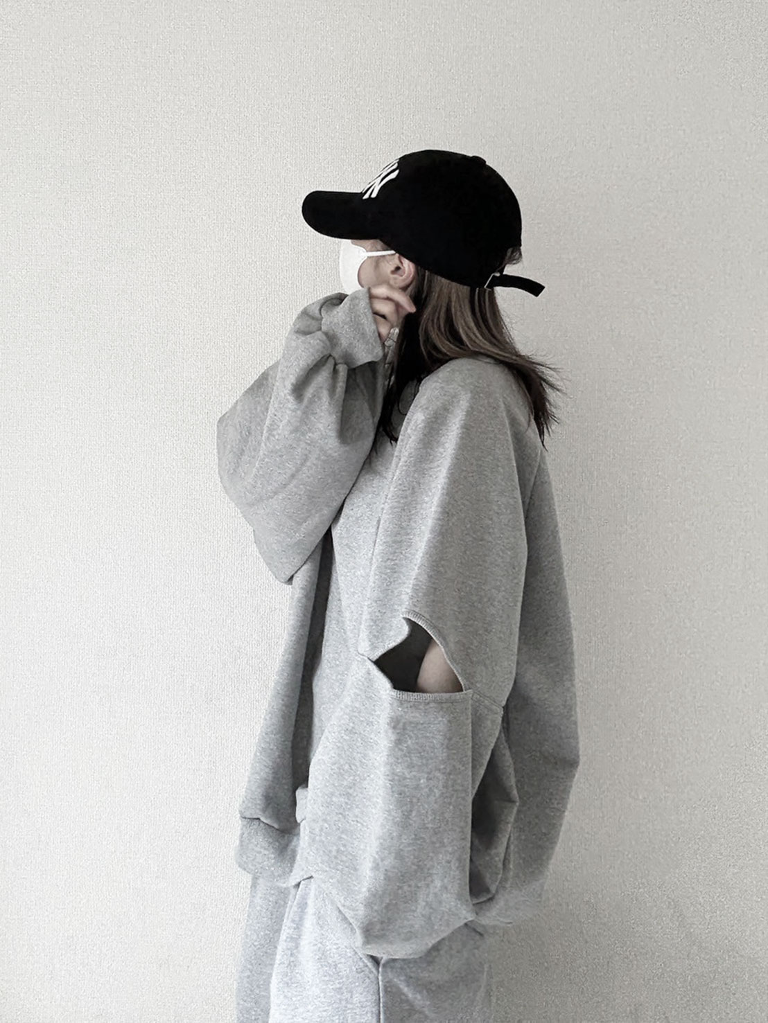 Slit Sleeve Sweat