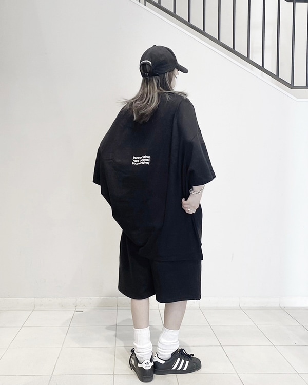 logo print half pants | BOTTOMS | YACA