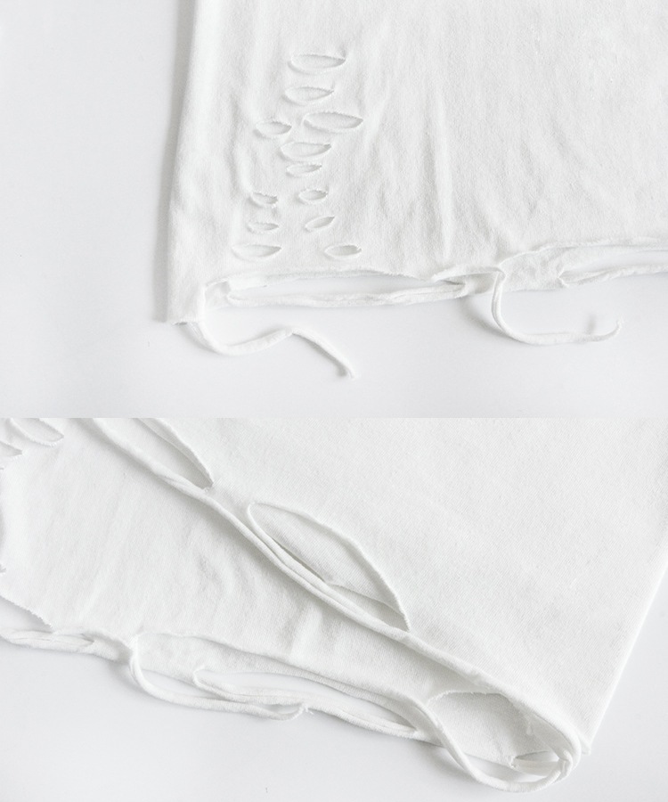 damege cut long sleeve t