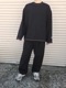 logo print stitch L/S t-shirt