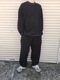 logo print stitch L/S t-shirt