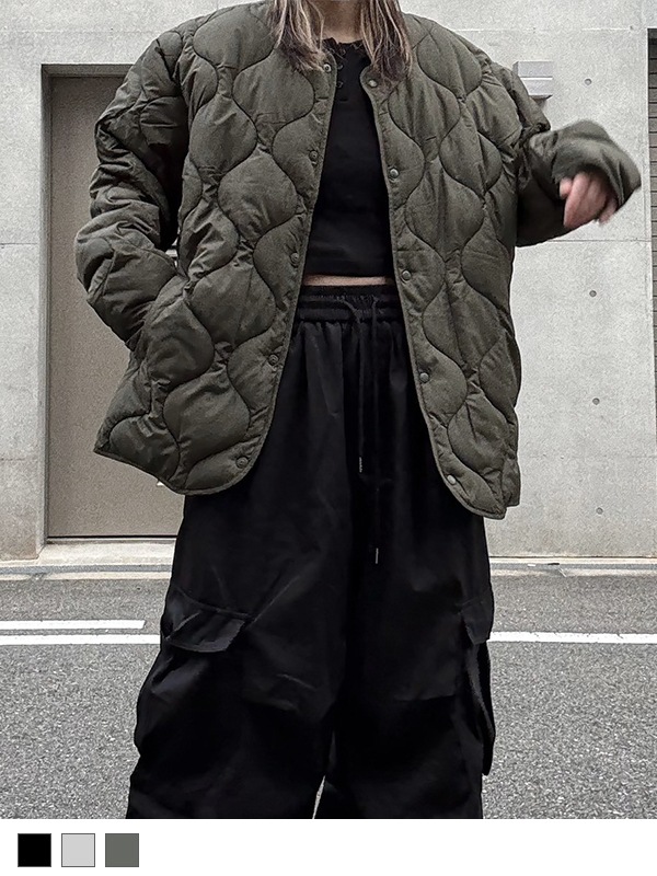 Collarless Quilting Coat