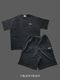 [SET]embroidery logo t-shirt＋embroidery sweat half pt