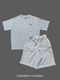 [SET]embroidery logo t-shirt＋embroidery sweat half pt