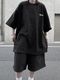 [SET]embroidery logo t-shirt＋embroidery sweat half pt