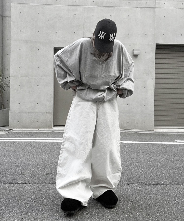 Back Belt Wide Pants