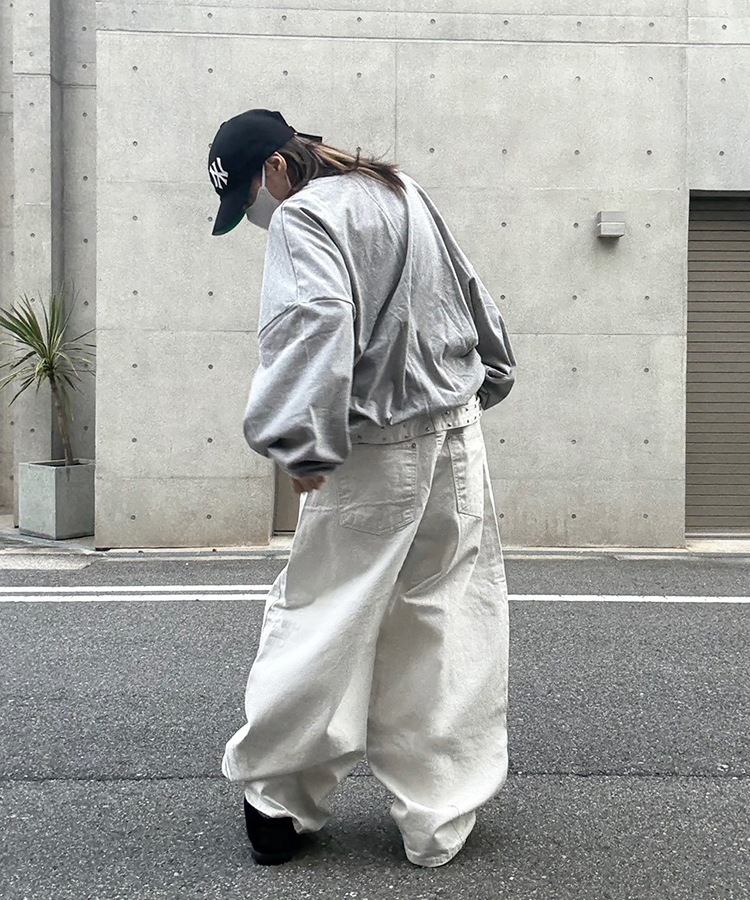 Back Belt Wide Pants