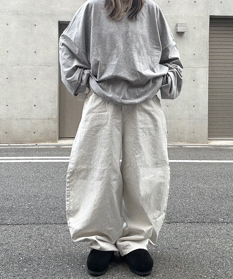 Back Belt Wide Pants