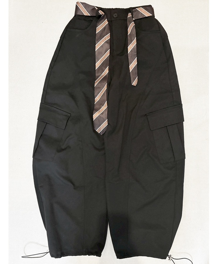 Tie Belt Cargo Pants