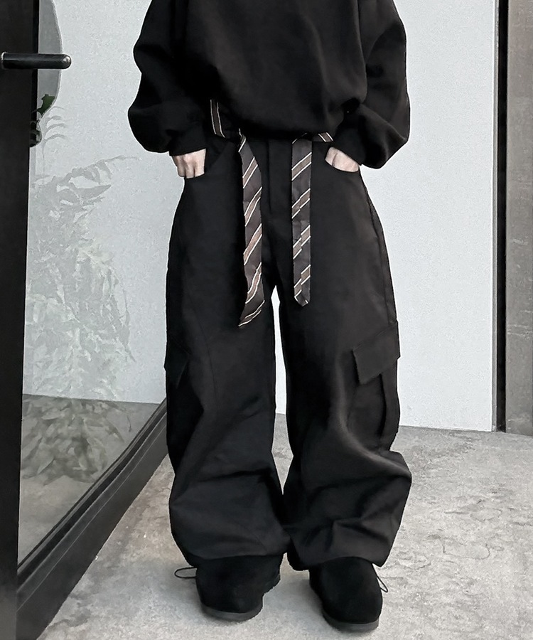 Tie Belt Cargo Pants