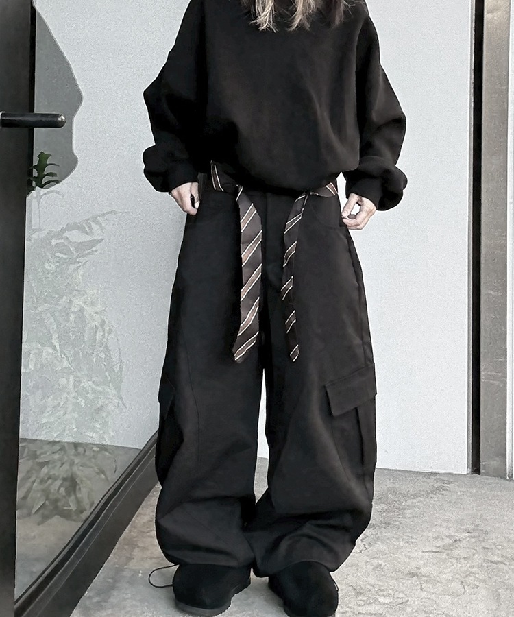 Tie Belt Cargo Pants