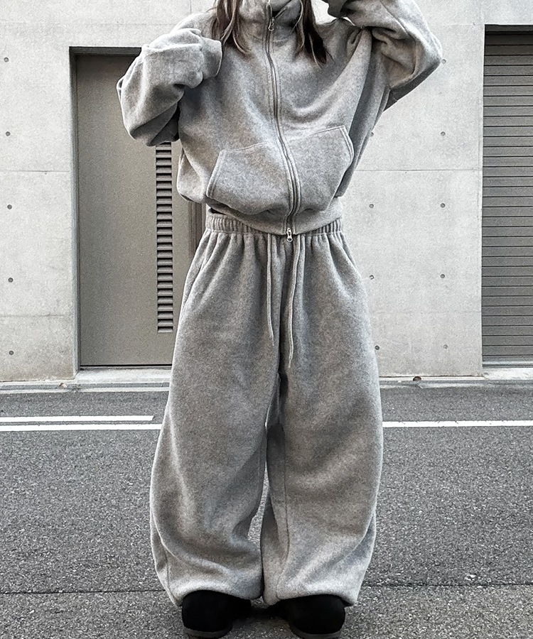 Cropped Fleece Zip Tops