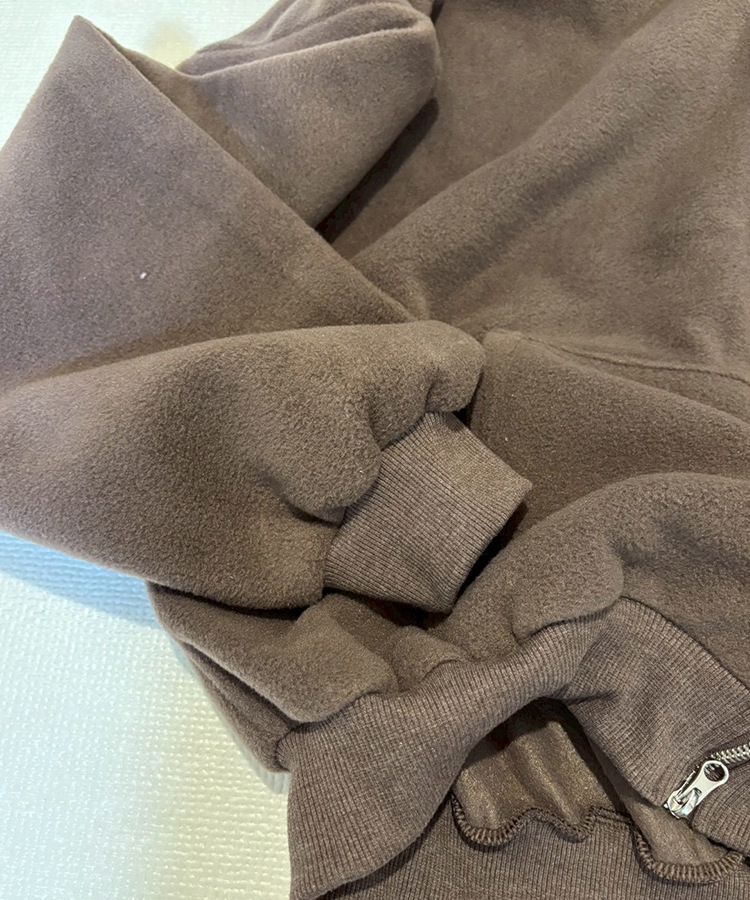 Cropped Fleece Zip Tops