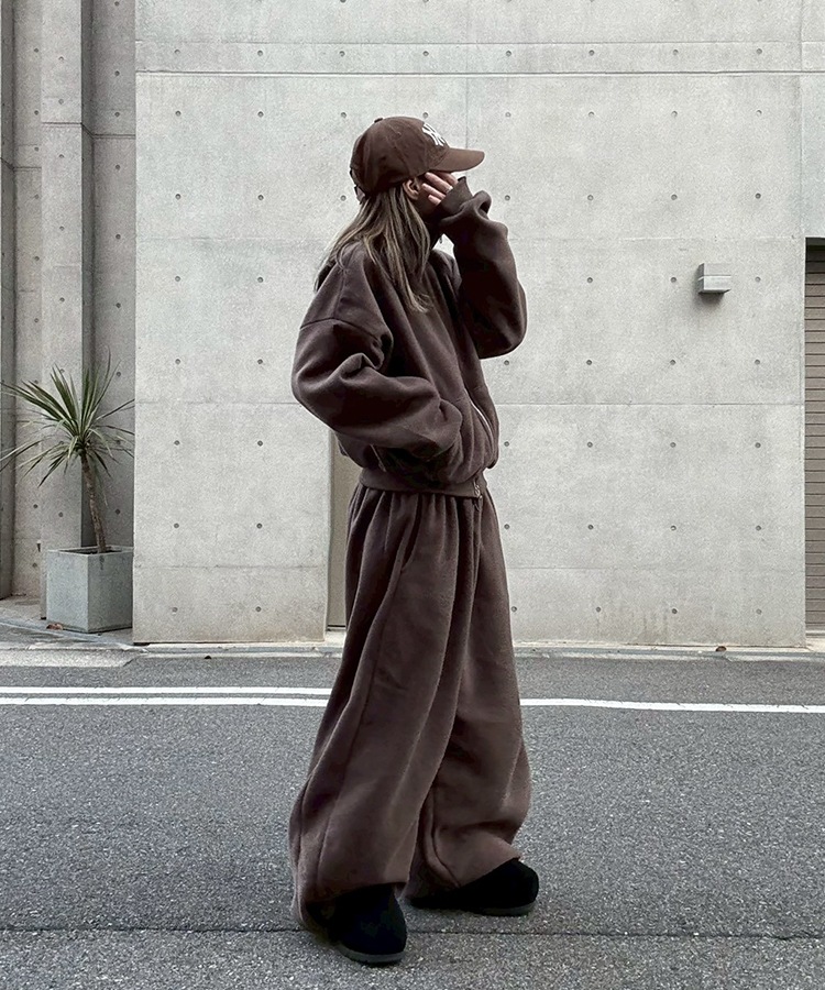 Cropped Fleece Zip Tops