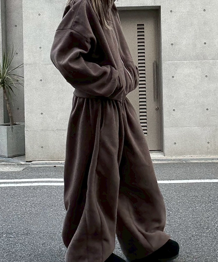 Cropped Fleece Zip Tops