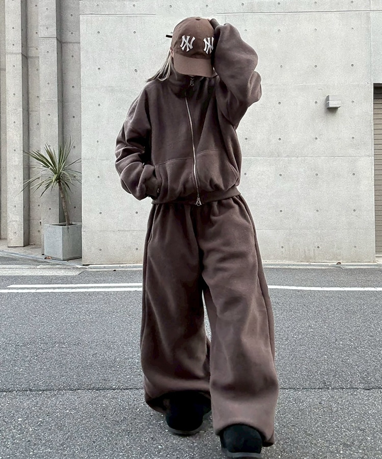 Cropped Fleece Zip Tops | TOPS | YACA