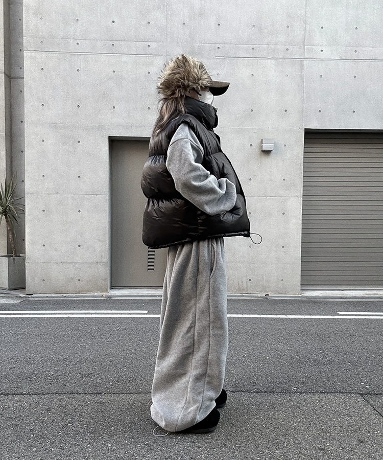 Fleece Over Wide Pants