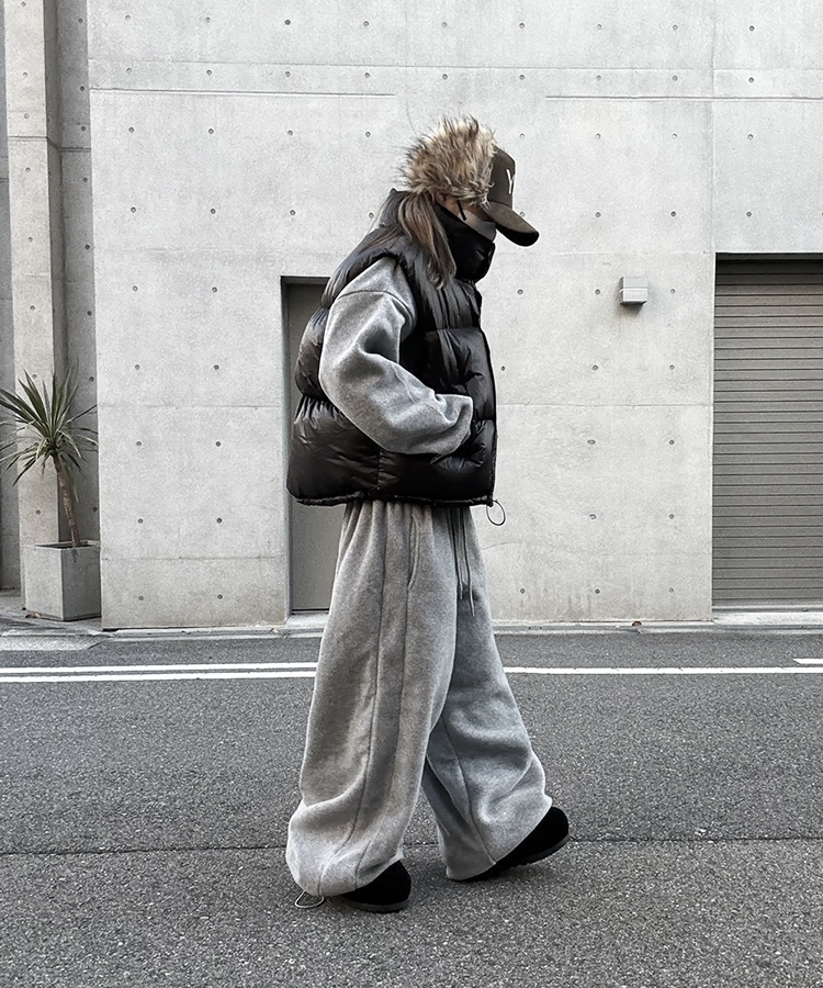 Fleece Over Wide Pants