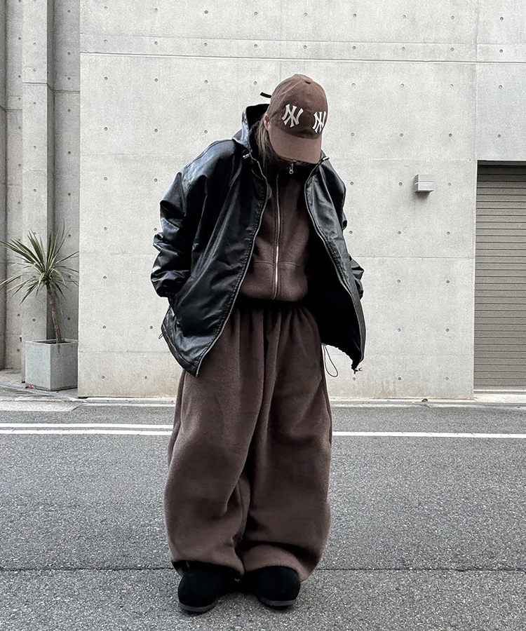 Fleece Over Wide Pants