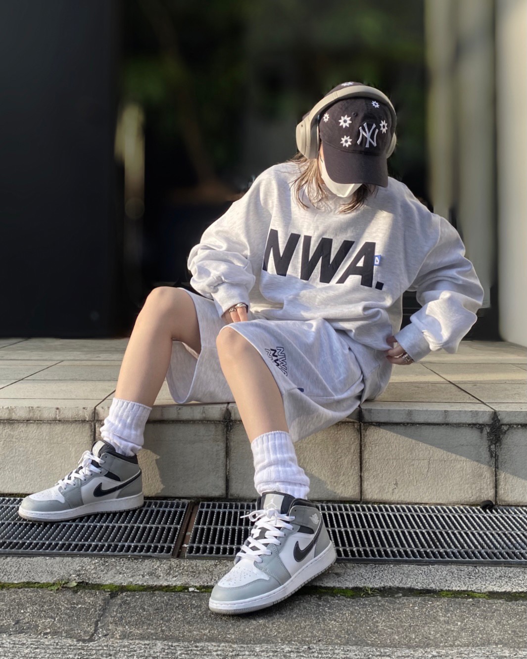 Logo Print Sweat Half PT