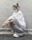 damage cutoff sweat pants