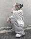 damage cutoff sweat pants