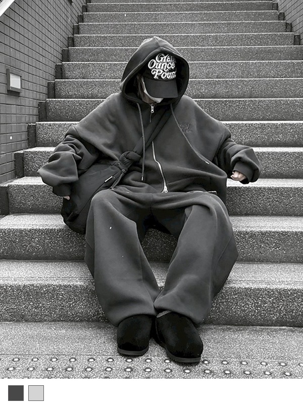 Big Silhouette Logo Zip Parka