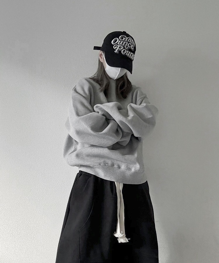 Cropped Crew Neck Sweat