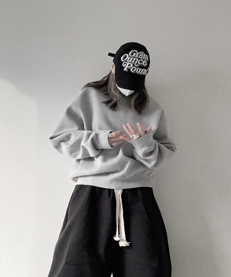 Cropped Crew Neck Sweat