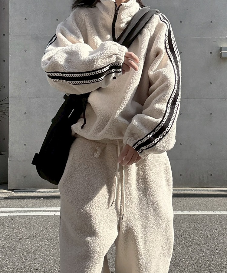 Side Line Boa Fleece Anorak
