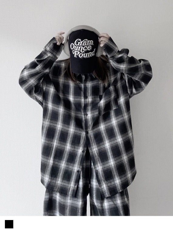 Over Size Check Shirt
