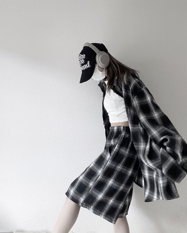 Over Size Check Shirt