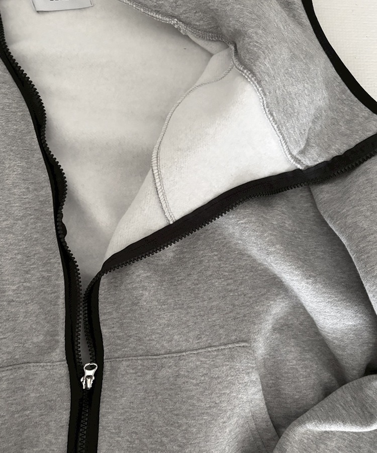 Cropped Balaclava Hood Zip Up