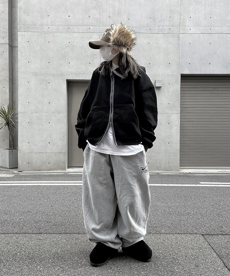 Cropped Balaclava Hood Zip Up