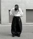 Curved Balloon Pants