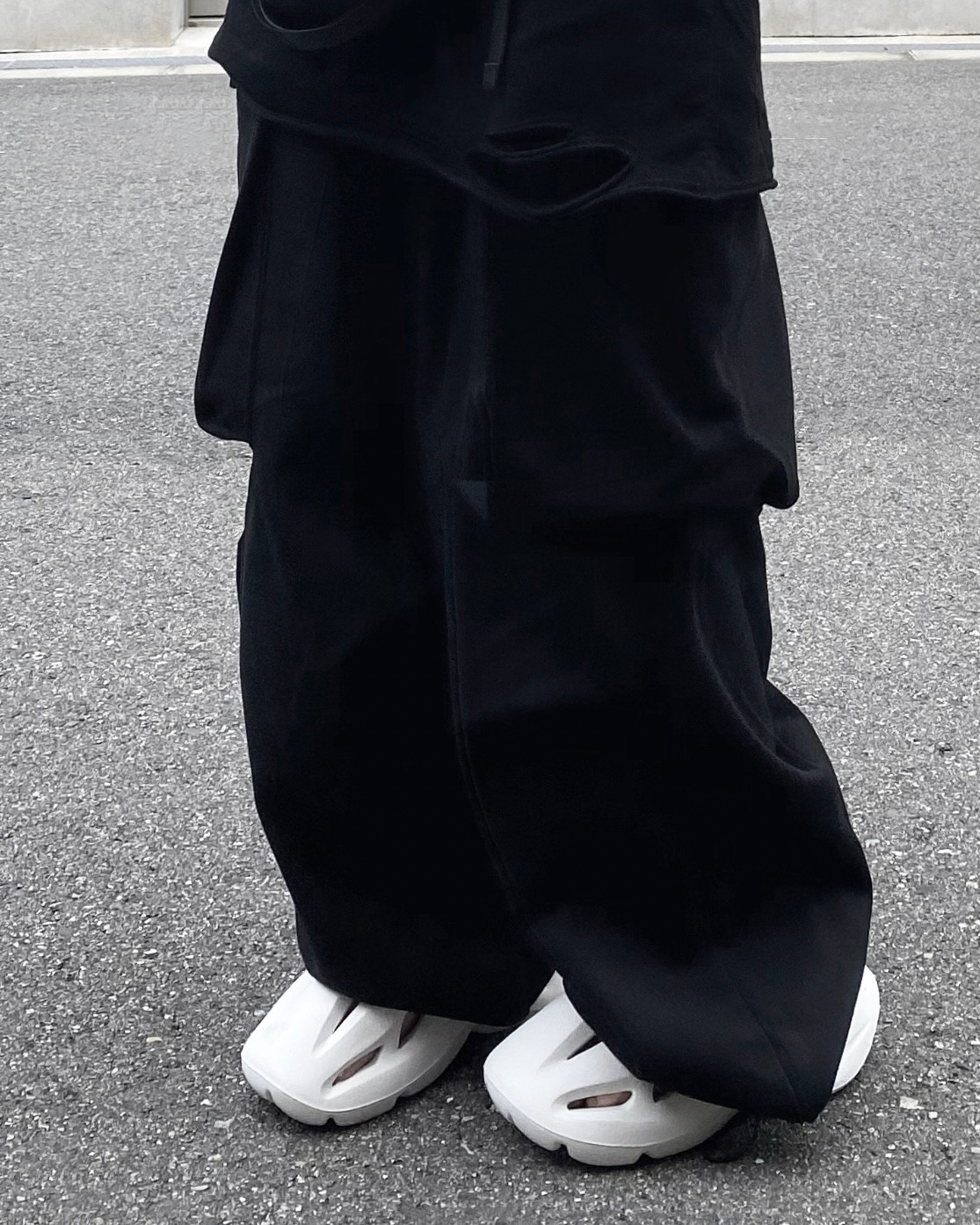 Wide Sweat Cargo Pants