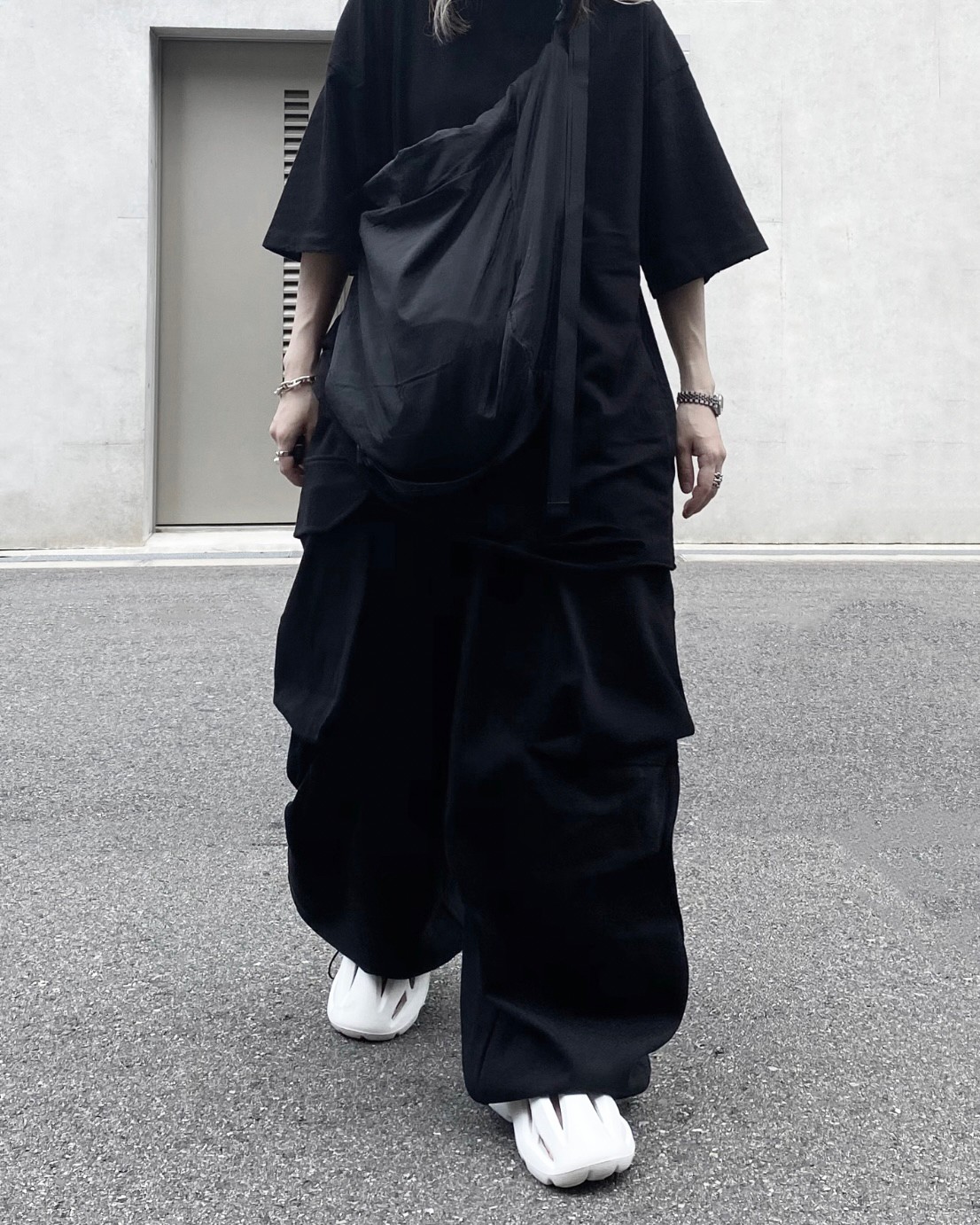 Wide Sweat Cargo Pants