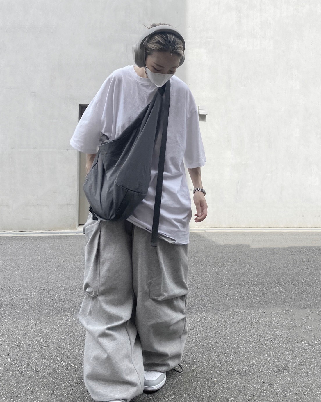Wide Sweat Cargo Pants