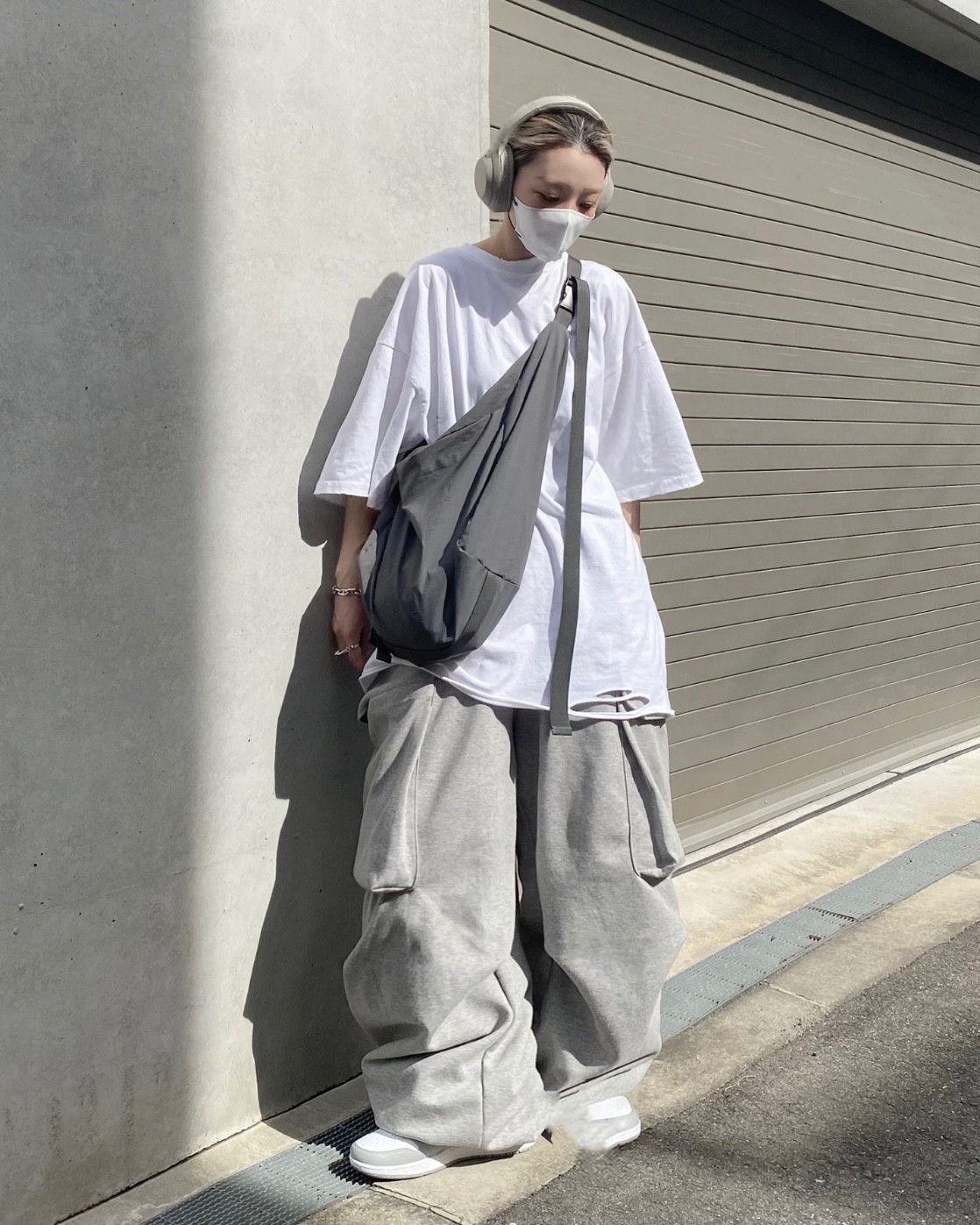 Wide Sweat Cargo Pants