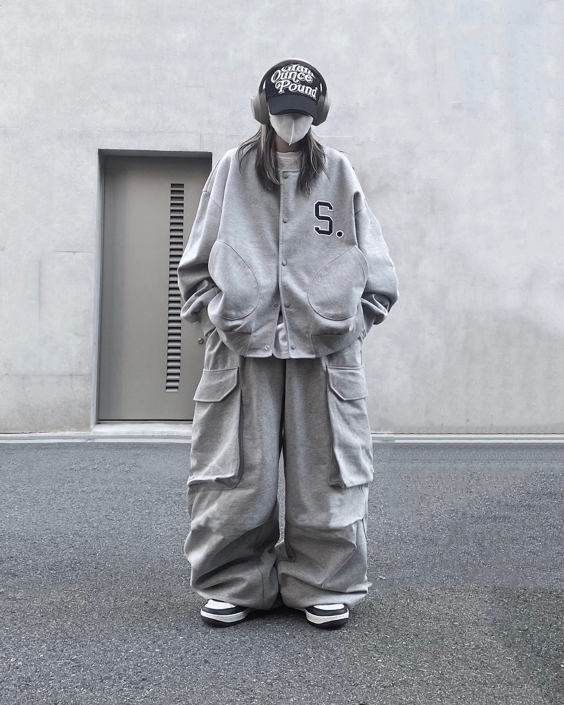 Wide Sweat Cargo Pants