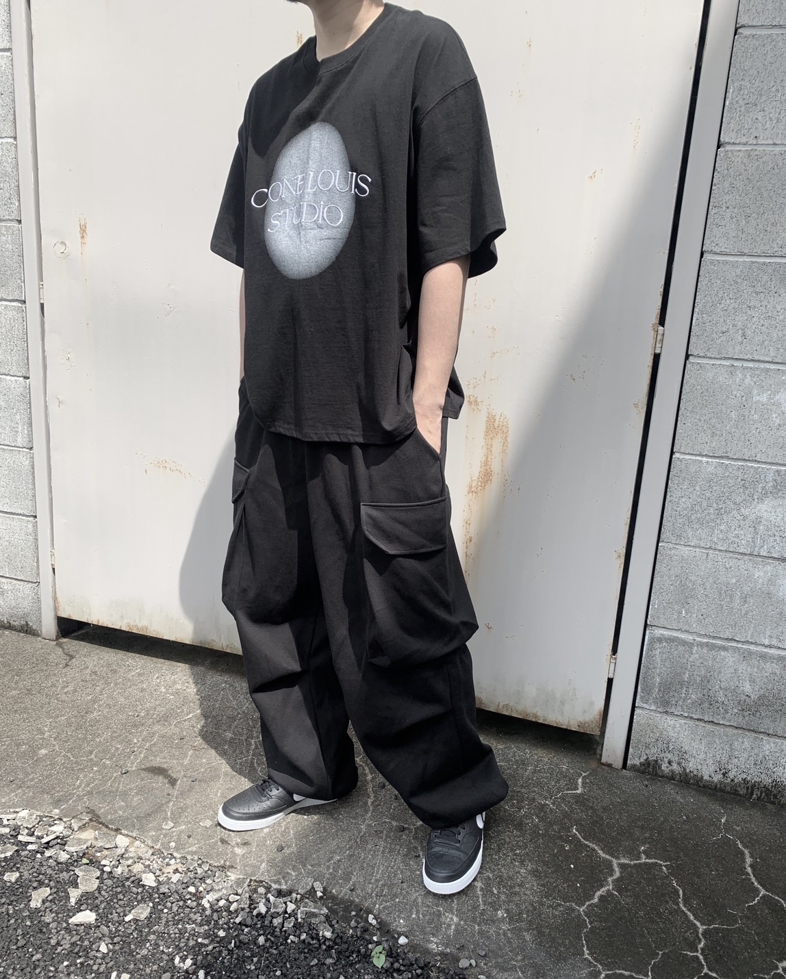 Wide Sweat Cargo Pants