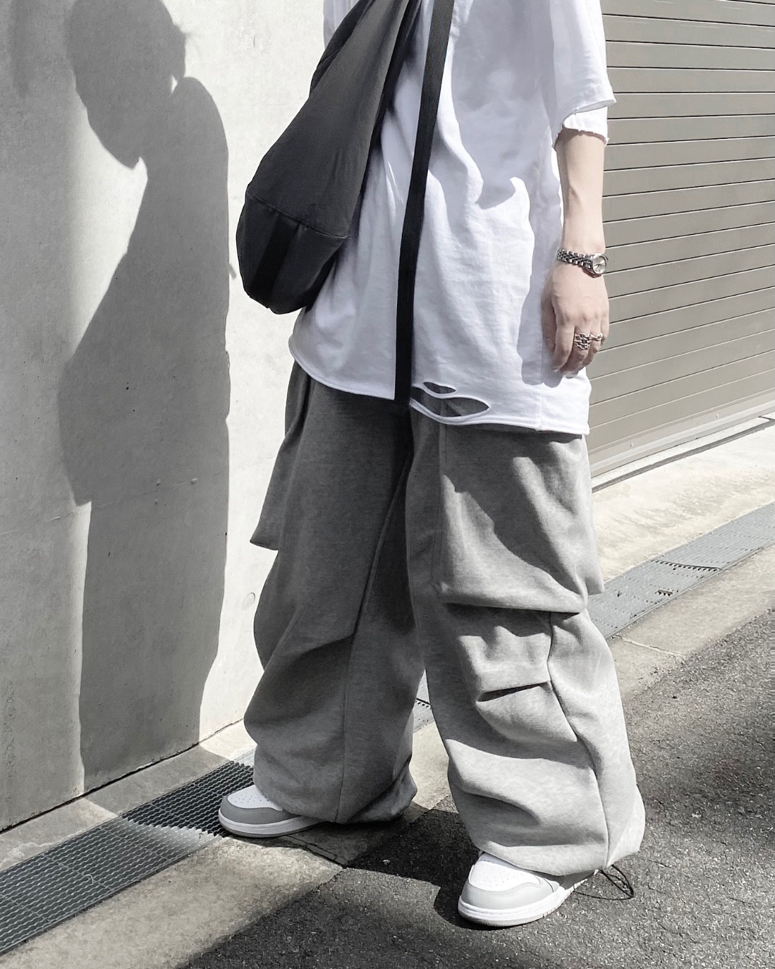 Wide Sweat Cargo Pants