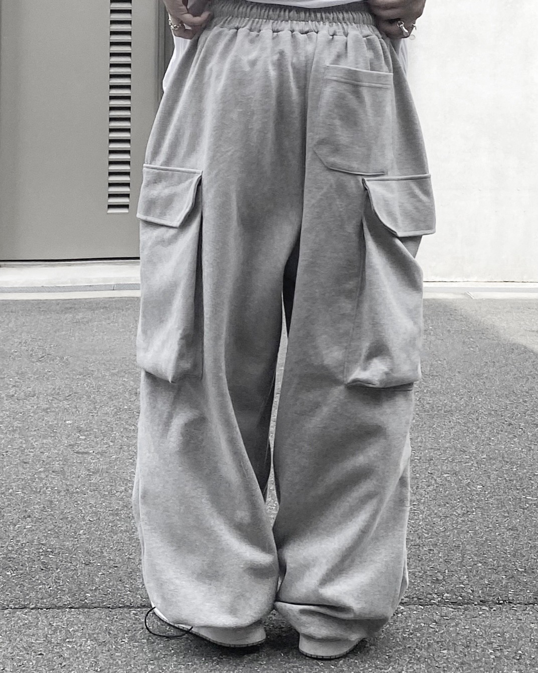 Wide Sweat Cargo Pants