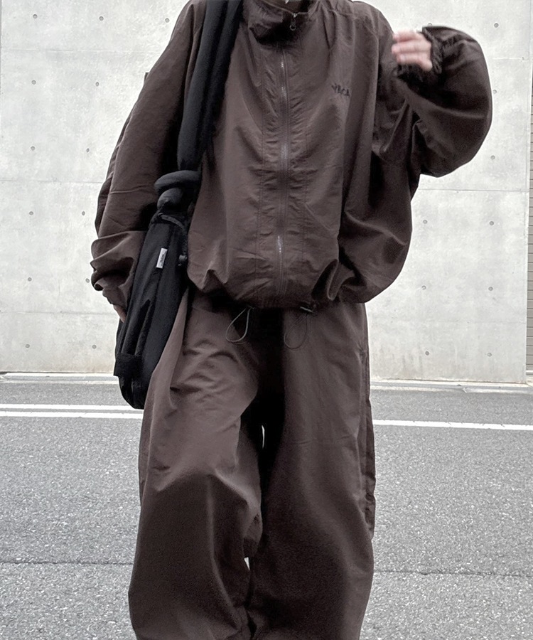 Nylon Logo Track Jacket