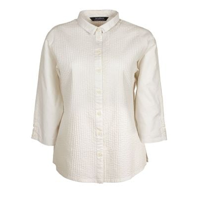 【 Yacco Maricard 】 ホワイト長袖 シャツ ブラウス Asymmetric shirt by Yaccomaricard Autumn Winter 25