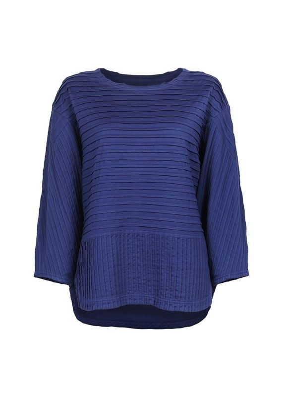 【新色追加】【BASIC】カットピンタック7分袖プルオーバー