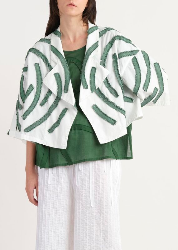 デニム風アイビースラッシュテープジャケット